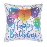 18 Inch Happy Birthday Blue Stars Square Foil Balloon 69